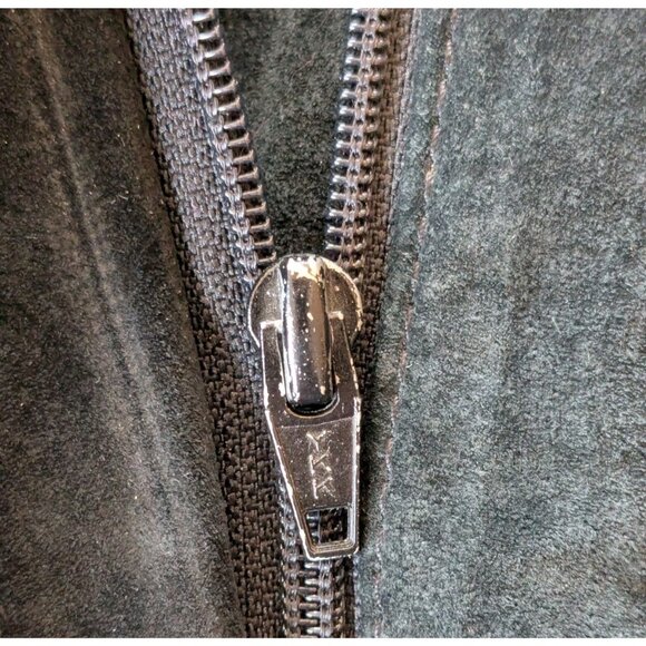 Vintage Winlit Paris Leather Suede Jacket Womens Sm - Made in Korea - Black 90s - Picture 8 of 16